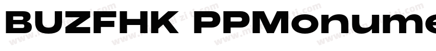 BUZFHK PPMonumentExtended Bold字体转换
